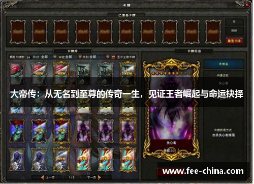 大帝传：从无名到至尊的传奇一生，见证王者崛起与命运抉择